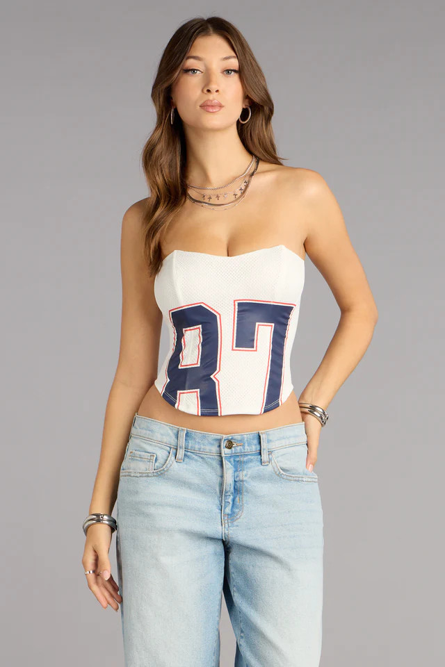 Game On Jersey 87 Corset Top | Windsor Stores