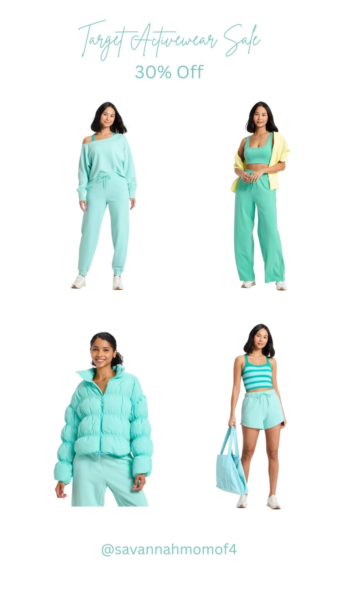 Spring activewear you can lounge in 🌿 These turquoise sweatshirts, sweatpants, and sweatshorts come in the prettiest spring colors — soft, comfy, and perfect for workouts, errands, or relaxing at home.

@Target 

#LTKfitnessgoals #LTKSaleAlert #LTKActive