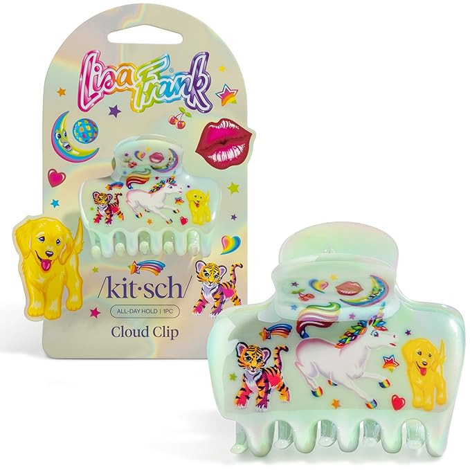 Lisa Frank x Kitsch Medium Cloud Hair Clip for Women - Lightweight & Sturdy Claw Clip with Rounde... | Amazon (US)