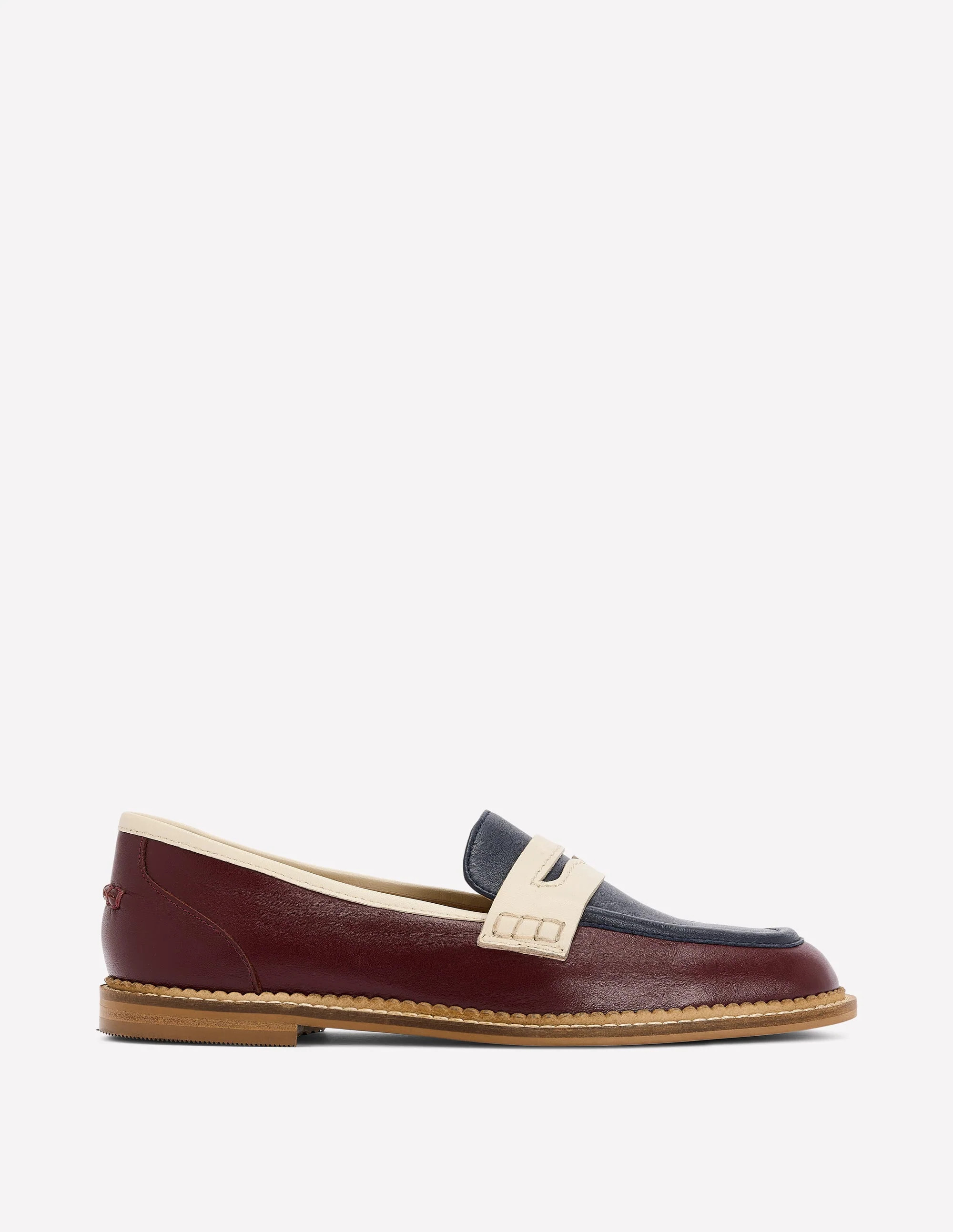 Nya Penny Loafers-Oxblood/Navy | Boden (US)