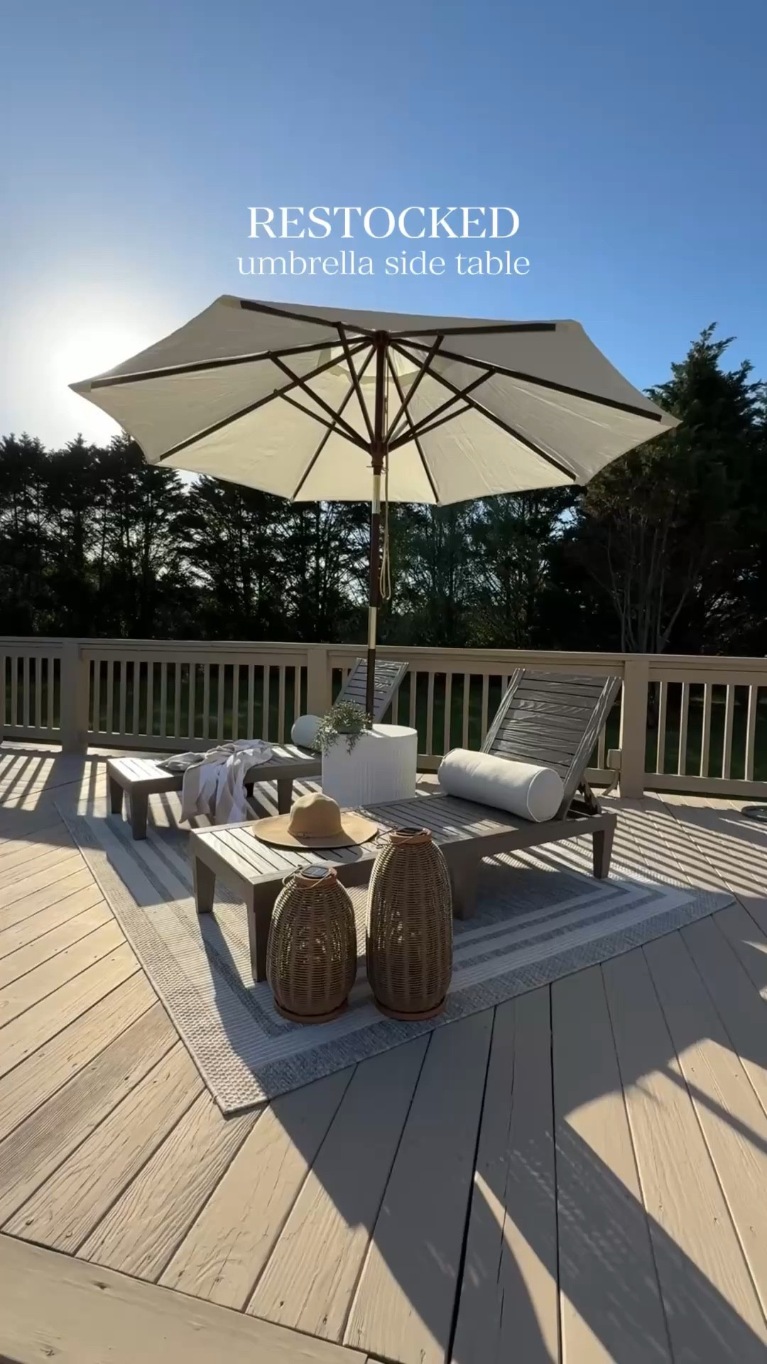 My heavy duty umbrella side table that sold out last year is finally back in stock and on sale! ☀️

#LTKSeasonal #LTKHome