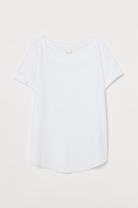 T-Shirt mit Rundausschnitt | H&M (DE, AT, CH, DK, NL, NO, FI)
