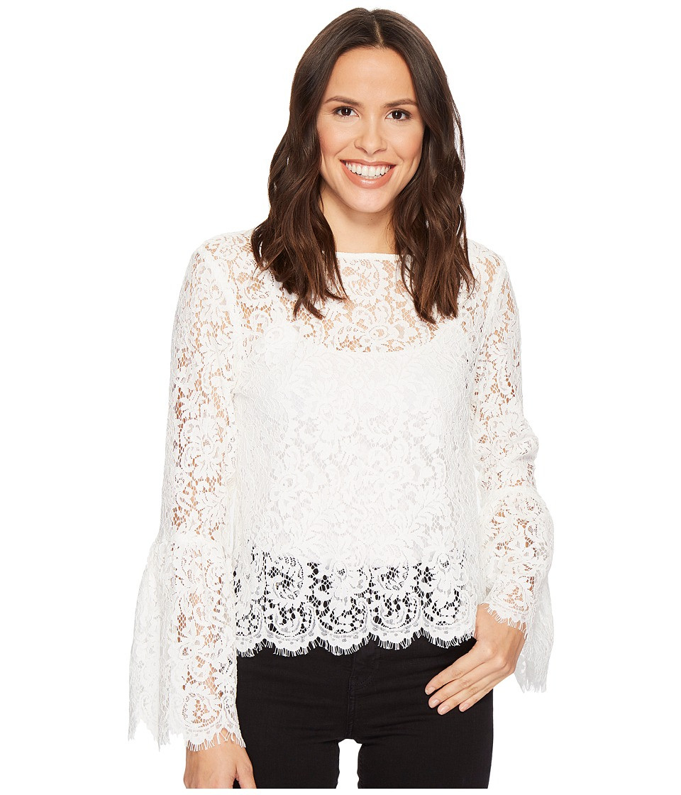 Karen Kane - Bell Sleeve Lace Top (Cream) Women's Clothing | Zappos