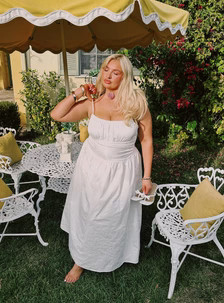 Naria Maxi Dress White Curve | Princess Polly US