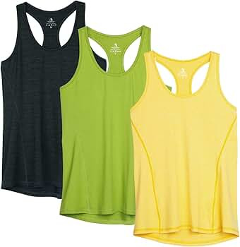 icyzone Workout Tank Tops for Women - Racerback Athletic Yoga Tops, Running Exercise Gym Shirts(P... | Amazon (US)