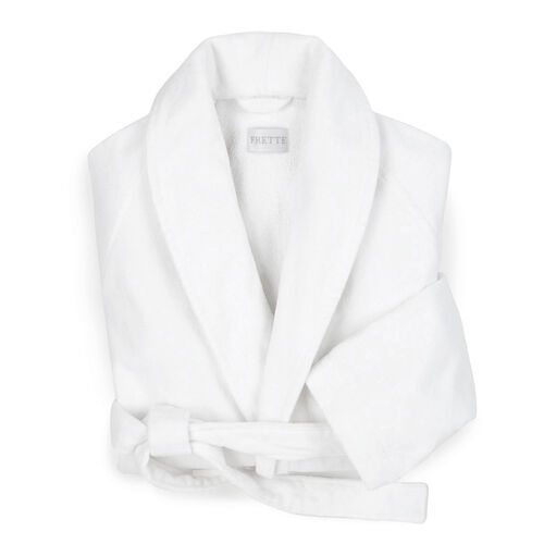 Frette Velour Shawl Collar Robe  - White - Large | Frette
