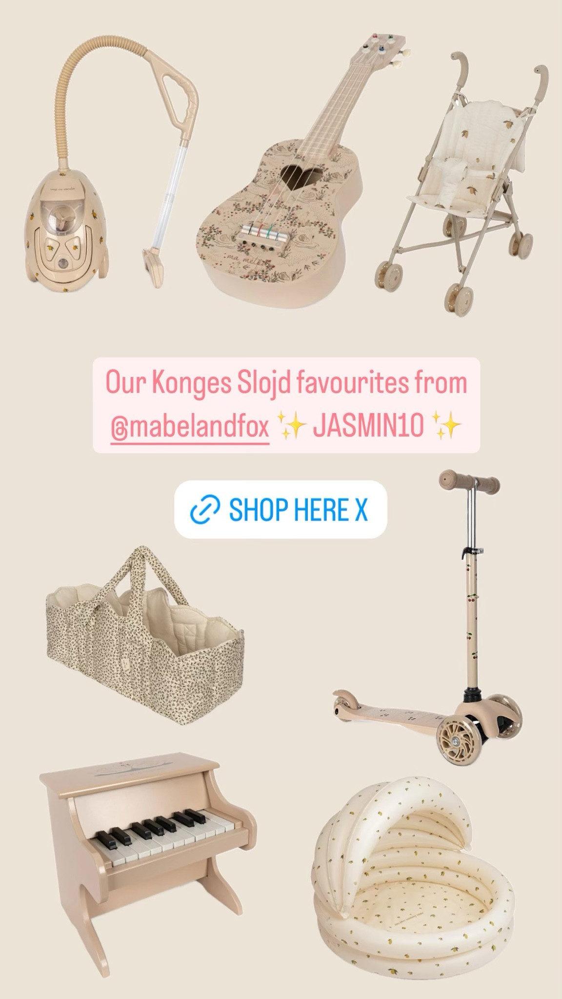 Gift guide - I have chosen our favourite Konges Slojd gifts from Mabel & Fox ✨ 

Use our link https://www.mabelandfox.com/jasminsymons & code JASMIN10 to save ✨