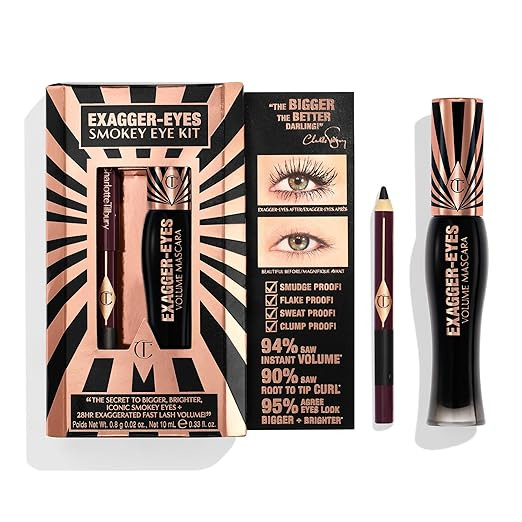 Charlotte Tilbury Exagger-Eyes Volume Mascara - Volumizing Black Mascara with 28-Hour Smudge-Proo... | Amazon (US)