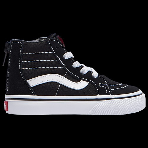 Boys Vans Vans SK8-Hi Zip - Boys' Toddler Skate Shoe True White/Black Size 08.0 | Kids Foot Locker (US)
