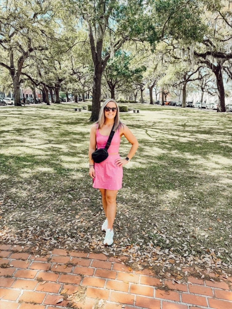 The perfect outfit for exploring a new city on a hot day! The skirt has built in shorts too so you don’t have to worry about anything! Plus the pattern is so cute as well! I wore this all day walking around in Savannah and it was so comfy and cute too!! 

#LTKTravel #LTKPetite #LTKootd
