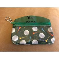 Personalized Golf Purse, Transparent Zipper Pouch, Ball Design | Etsy (US)