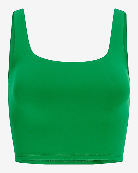 Body Contour Cropped Square Neck Tank | Express