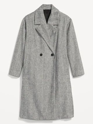 Long Slouchy Double-Breasted Coat for Women | Old Navy (US)