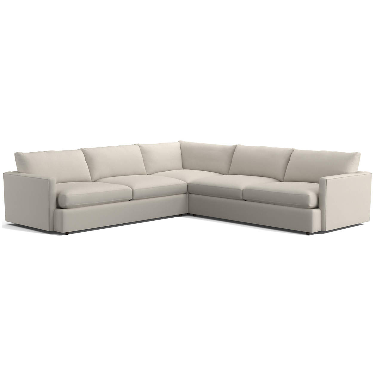 Lounge Deep 3-Piece L-Shaped Sectional Sofa + Reviews | Crate & Barrel | Crate & Barrel