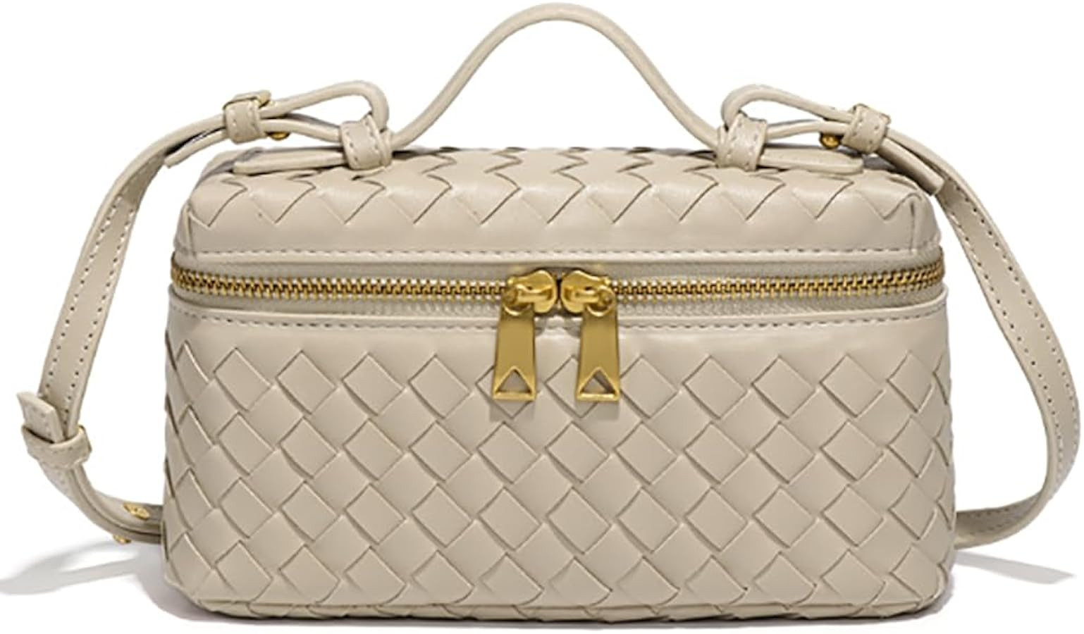 Trendy Woven Crossbody Purse Square Box Bags Women Shoulder Bag Cute Satchels Mini PU Leather Top... | Amazon (US)