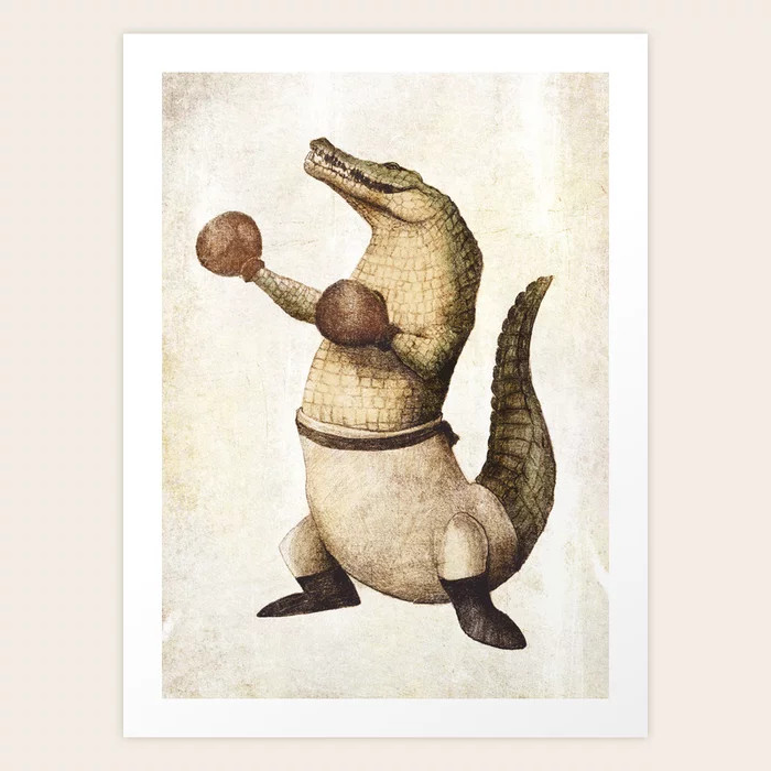 Punching Predator Art Print | Society6