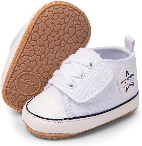 RVROVIC Baby Boys Girls Shoes Canvas Toddler Sneakers Anti-Slip Infant First Walkers 0-18 Months | Amazon (US)