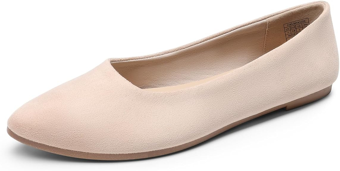 DREAM PAIRS Women's Pointed Toe Flats Comfortable Flexible Cushioned Slip On Business Work Office... | Amazon (US)