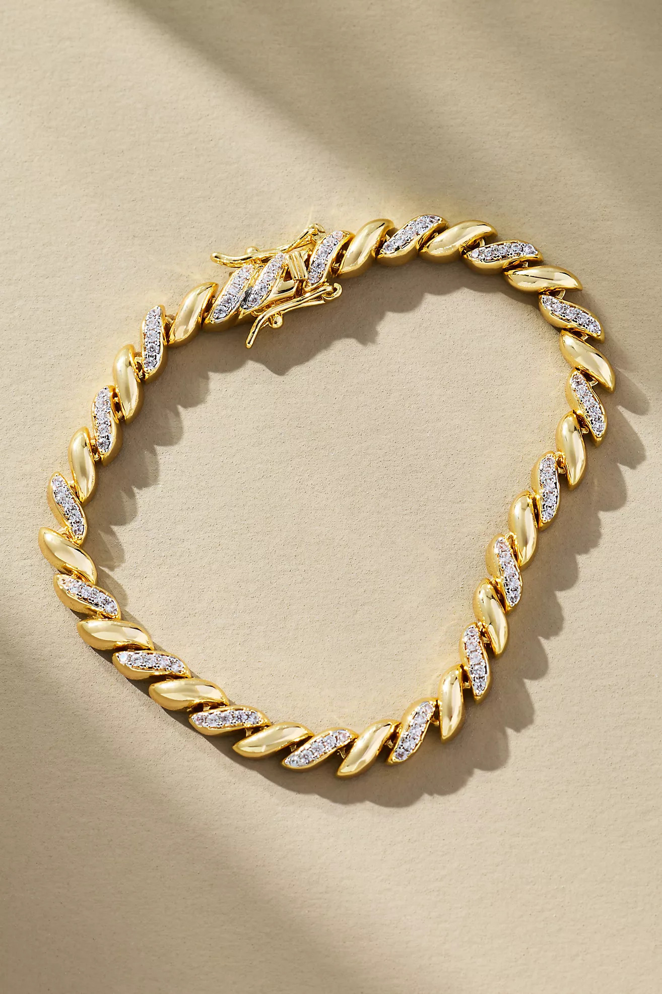 Twisted Pavé Bracelet | Anthropologie (US)