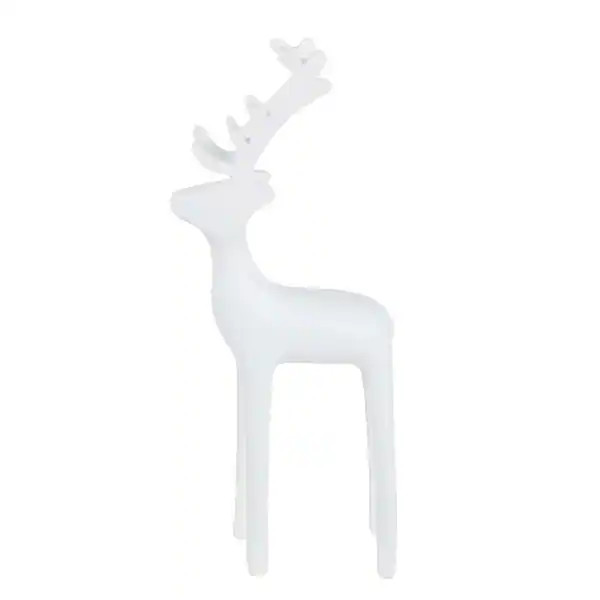 8.25" White Reindeer Christmas Decoration | Bed Bath & Beyond