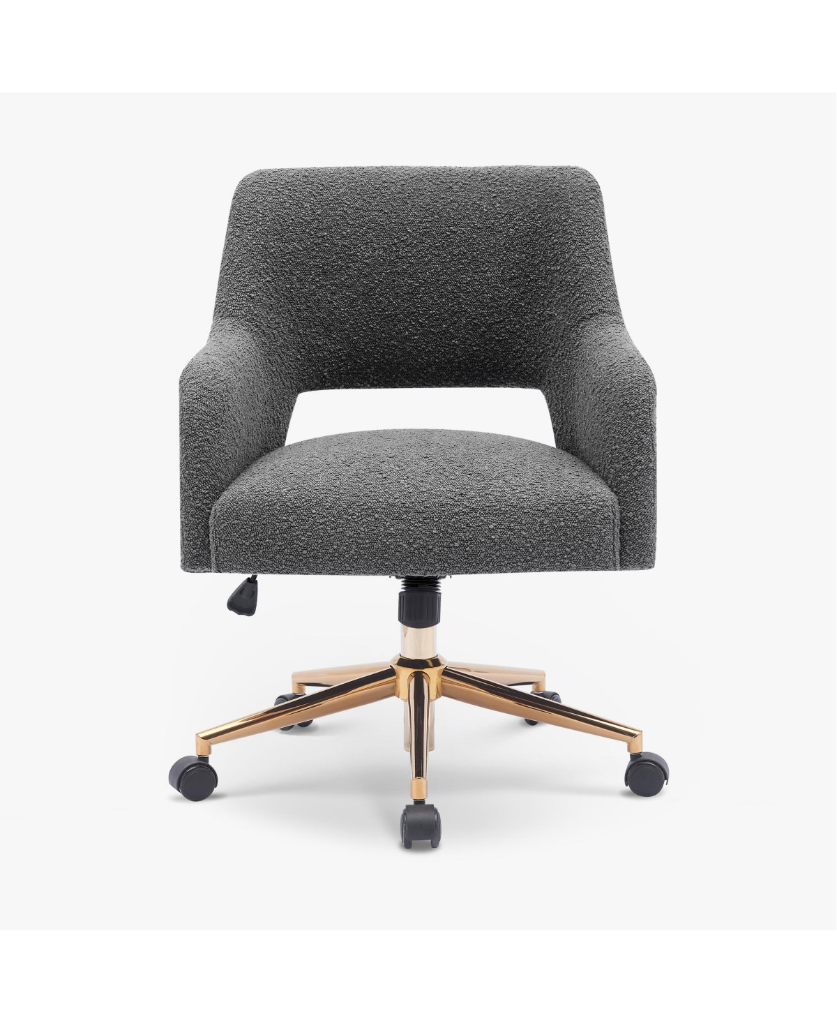 Mid-Century Modern Office Accent Chair with Wheels - Gray | Macy's