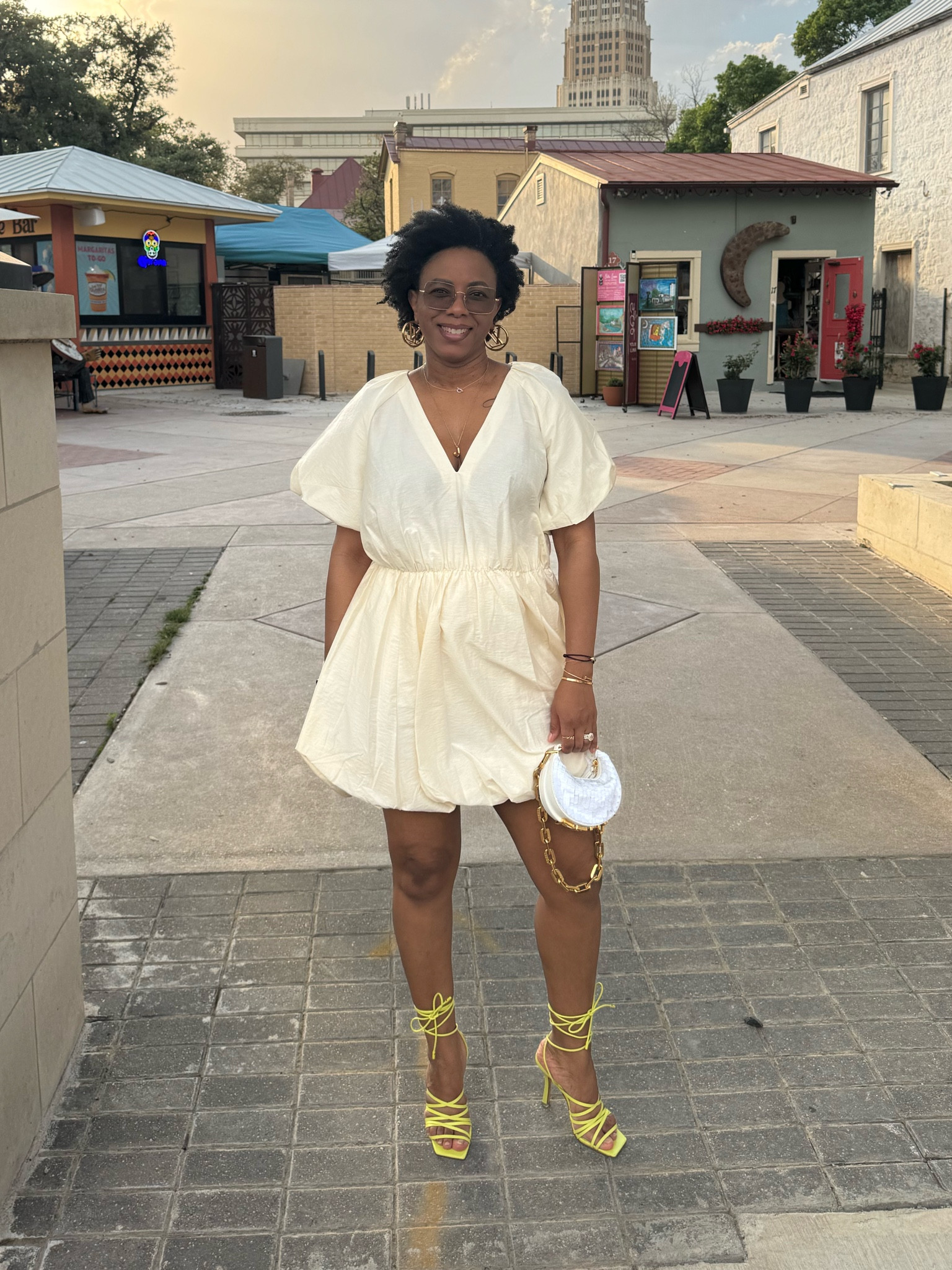 Bubble dress outfit
5’6” wearing sz M but could size down

#LTKStyleTip #LTKOver40 #LTKFindsUnder50