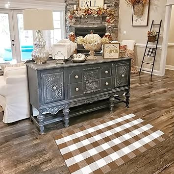 Buffalo Plaid Outdoor Rug Doormat Farmhouse Checkered Front Porch Rug Machine Washable Woven Cott... | Amazon (US)