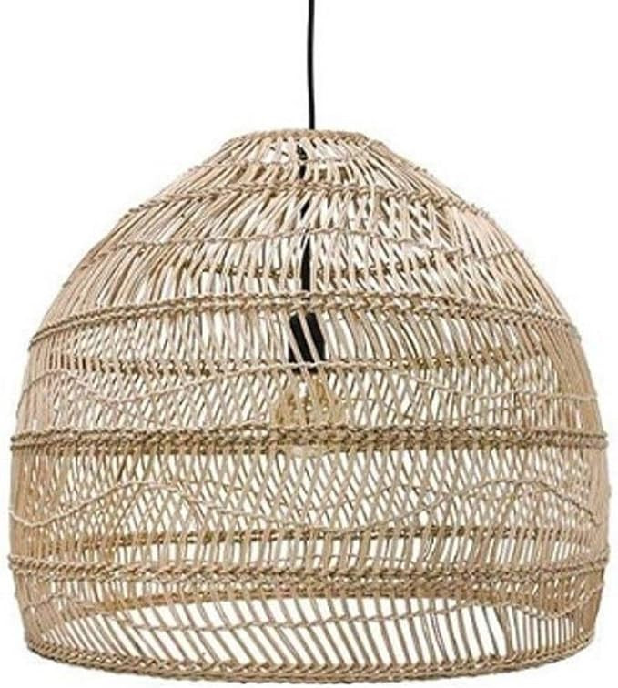 Wylolik Bamboo Art Ceiling Light DIY Bamboo Rattan Pendant Lamp Industrial Vintage Japanese-Style... | Amazon (US)