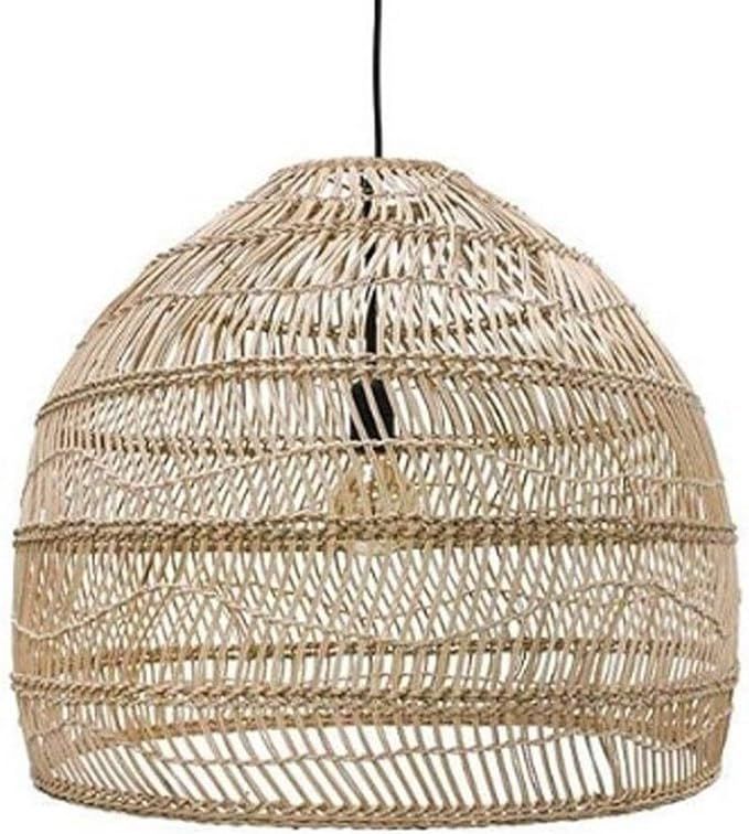 Wylolik Bamboo Art Ceiling Light DIY Bamboo Rattan Pendant Lamp Industrial Vintage Japanese-Style... | Amazon (US)