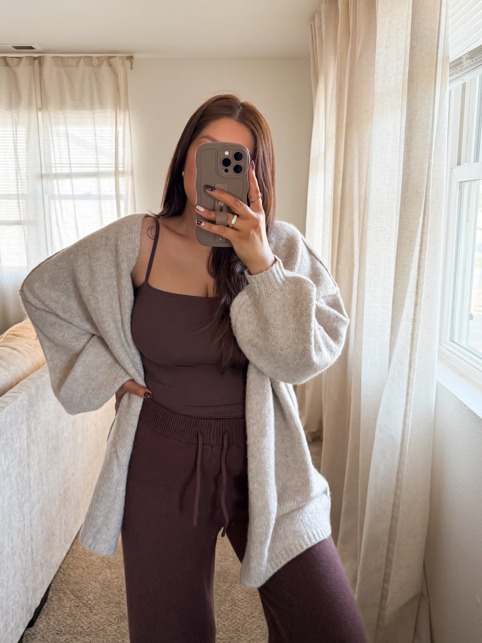 Cozy fall ootd
Cami is super stretchy and double lined, cardigan is soft and cozy . Both in a medium!
Pants are from a lounge set -medium 

#LTKFindsUnder50 #LTKMidsize #LTKSeasonal