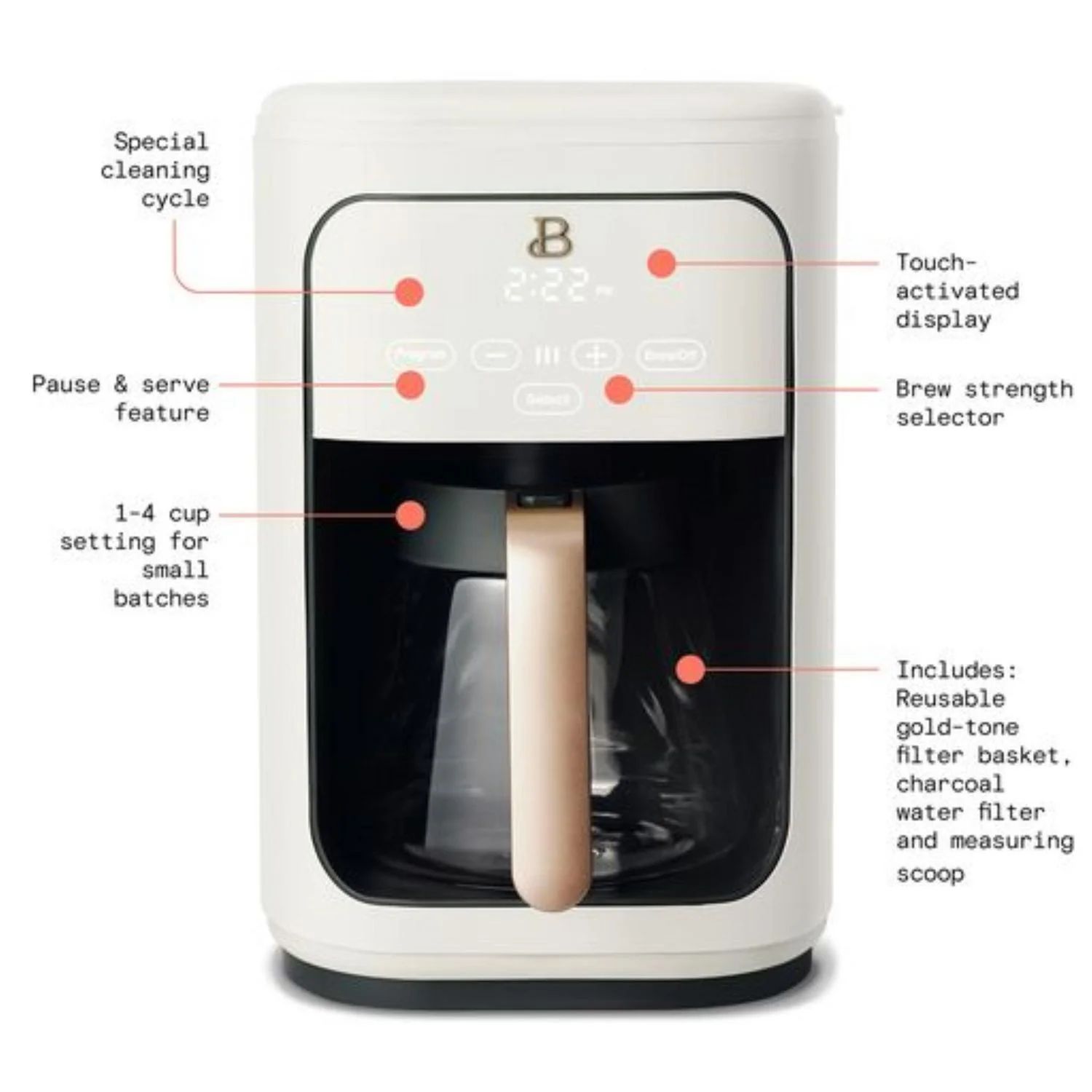 Beautiful 14 Cup Programmable Touchscreen Coffee Maker by Drew Barrymore | Walmart (CA)