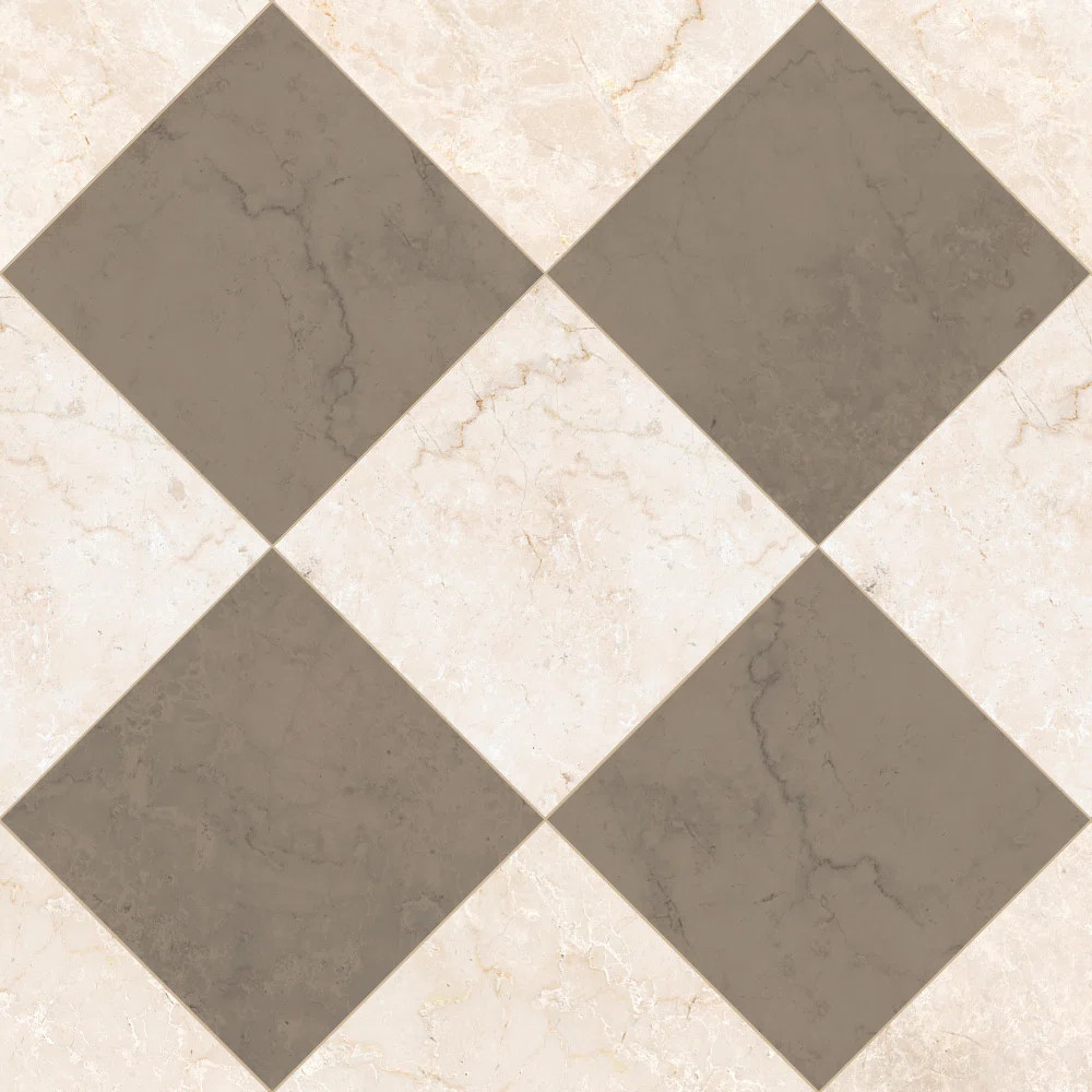 Tavari Checkerboard 10X10 Botticino And Bronze | Wayfair North America