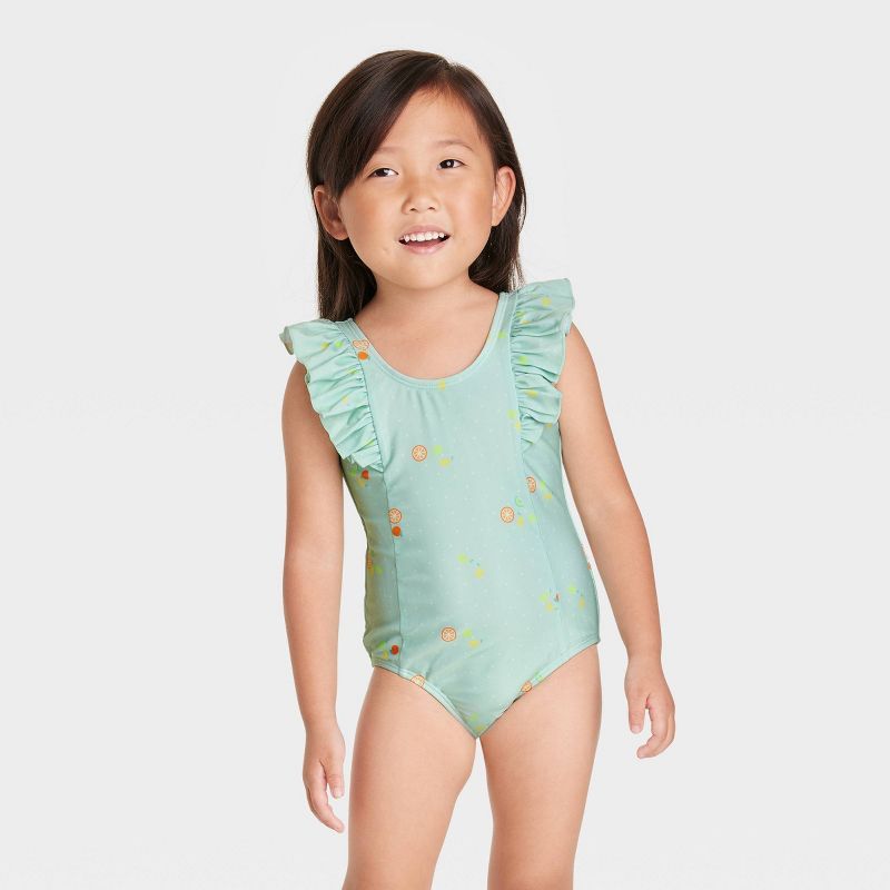 Toddler Girls' Fruit One Piece Swimsuit - Cat & Jack™ Green | Target