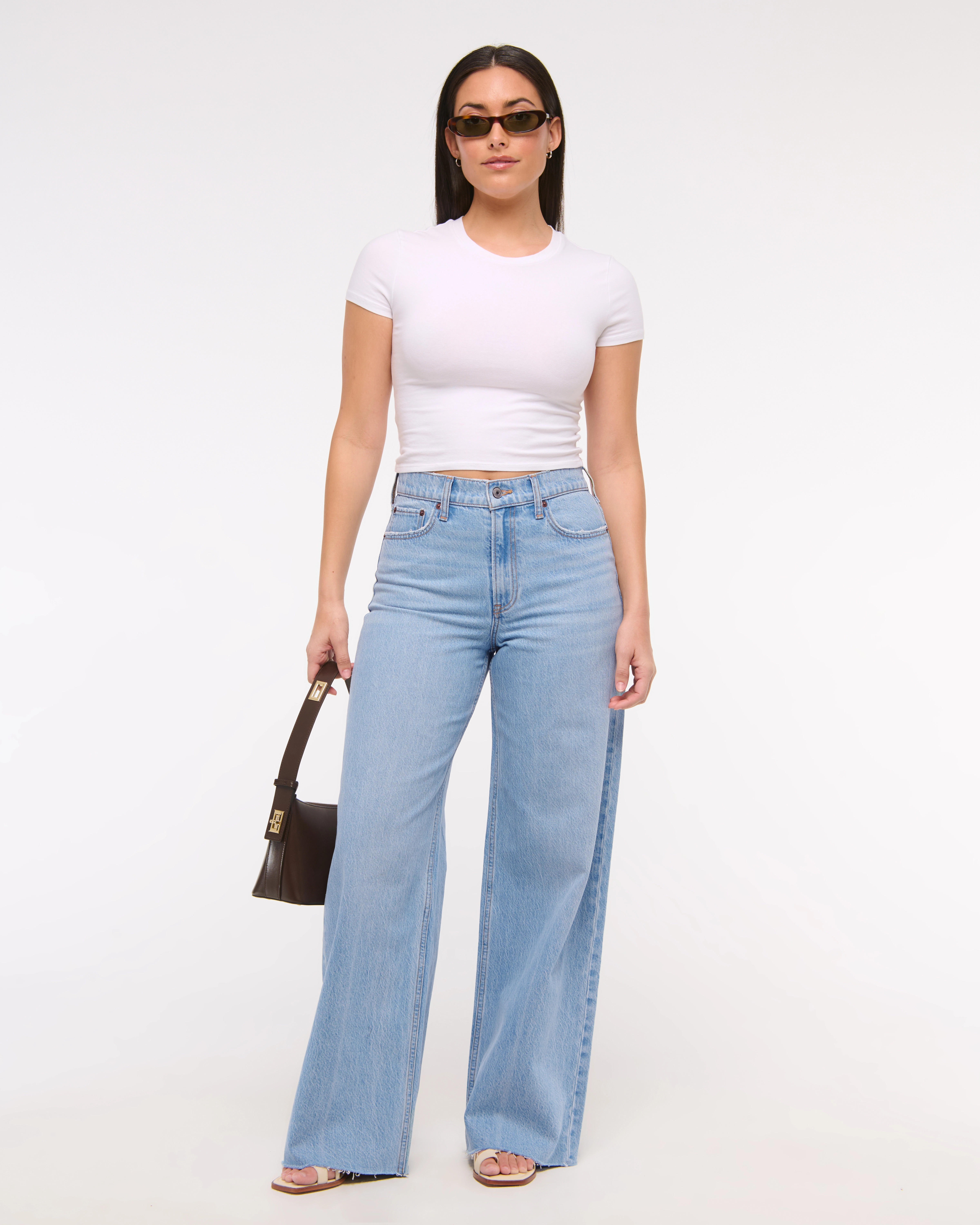 Curve Love High Rise Wide Leg Jean | Abercrombie & Fitch (US)