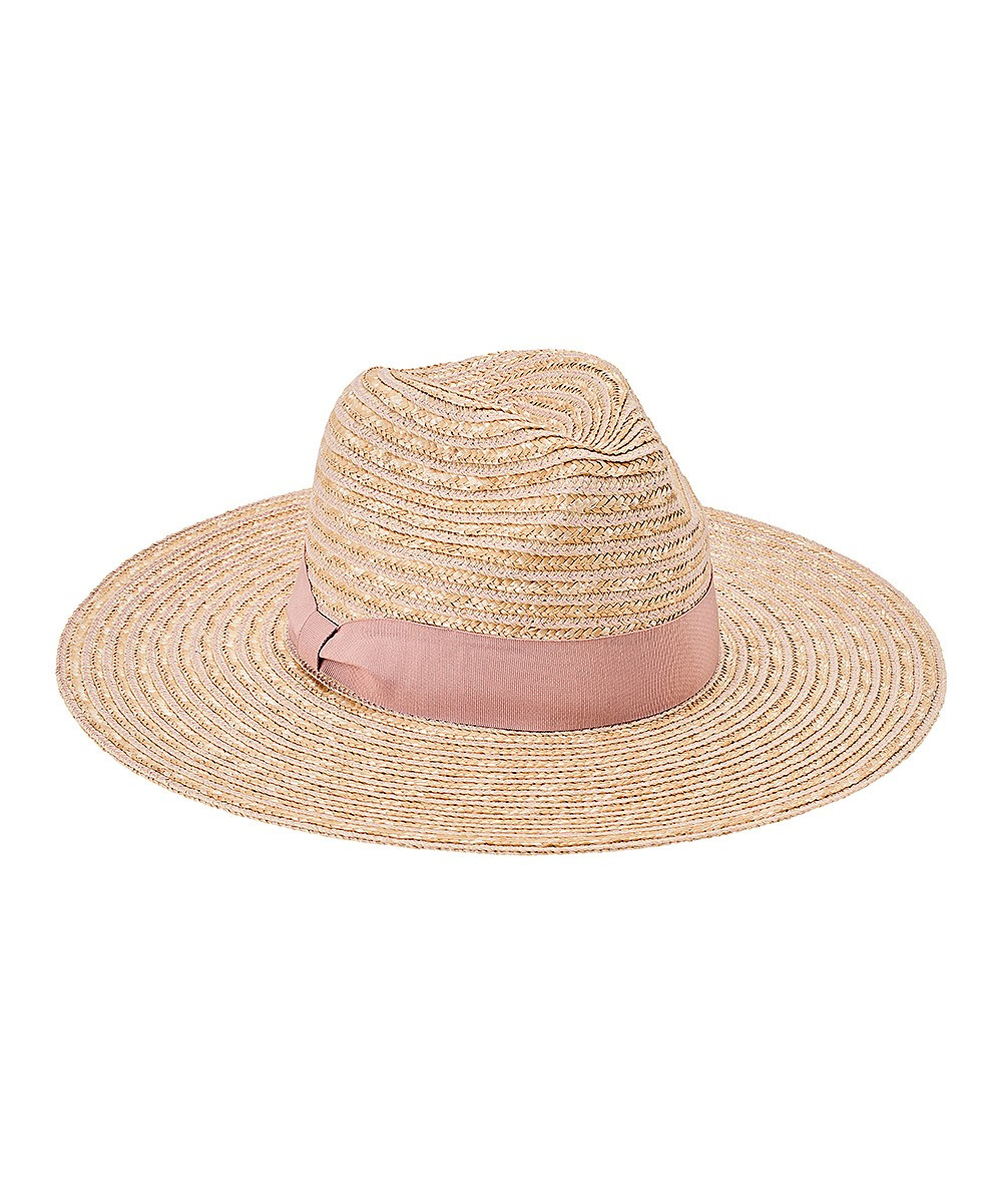 San Diego Hat Company Women's Sunhats blush - Natural & Blush Ribbon Sunhat | Zulily