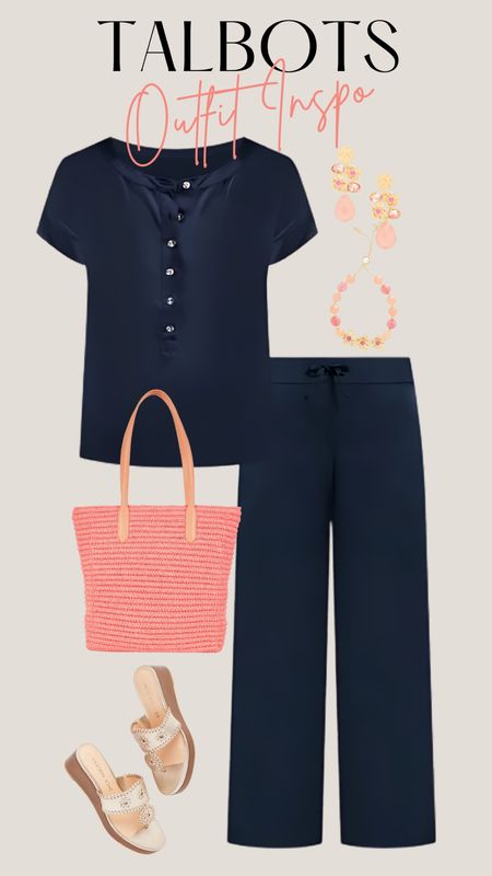 Satin! Navy and peach look great together. Dress this satin set up or throw on a denim jacket for a casual look. 
Date Night | Brunch | Graduation 

#LTKstyletip #LTKover40 #LTKfindsunder100