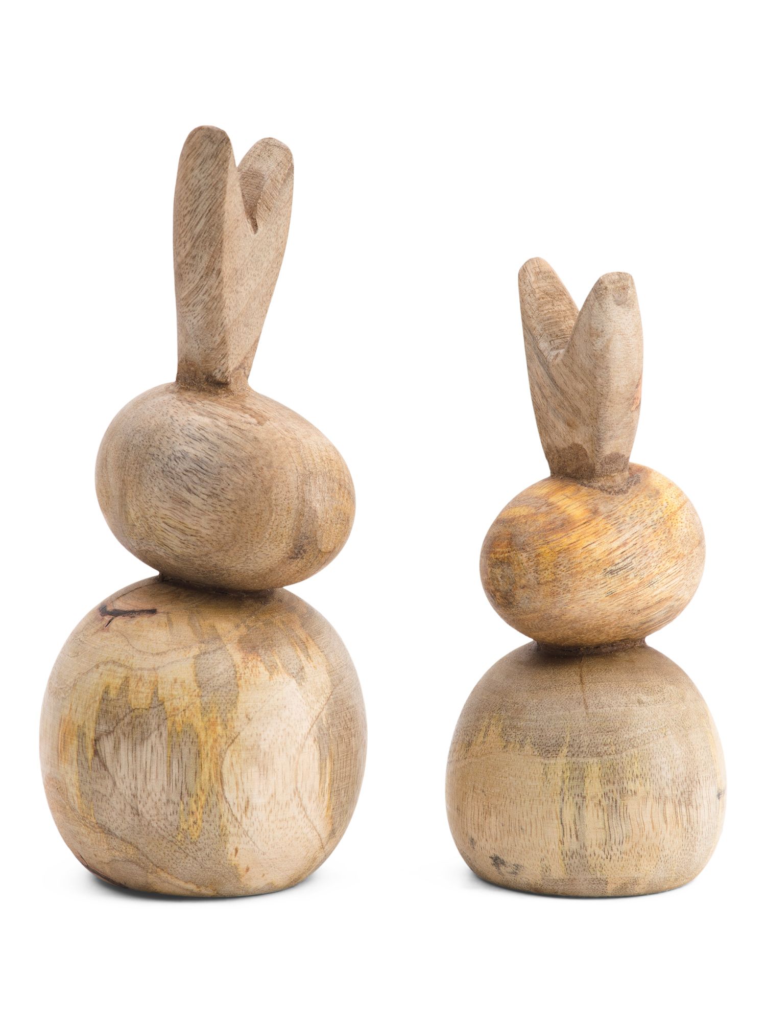 Set Of Large And Small Wooden Bunnies | TJ Maxx