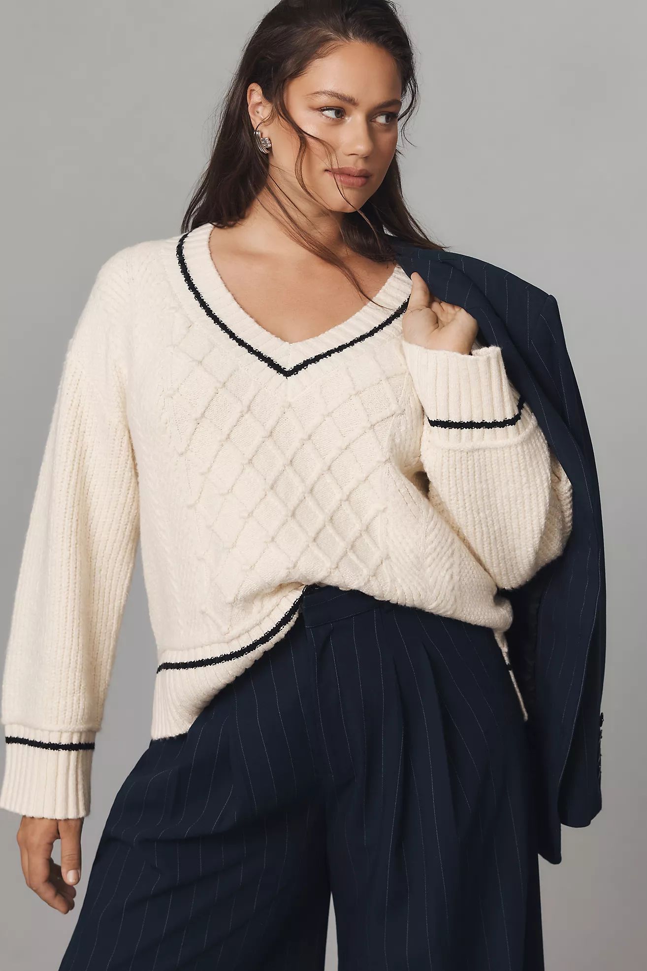 The Tillie V-Neck Pullover Sweater by Maeve | Anthropologie (US)