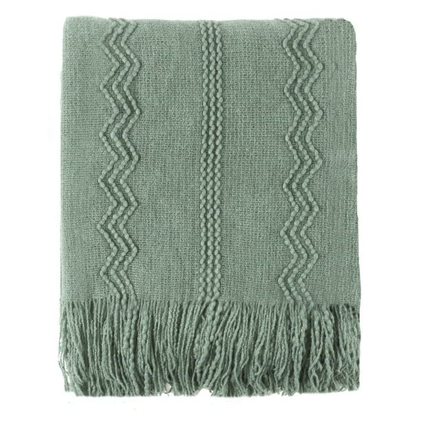 Battilo Sage Green Throw Blanket for Couch, Knit Sage Throw Blankets for Home Decor, Afghan Decor... | Walmart (US)