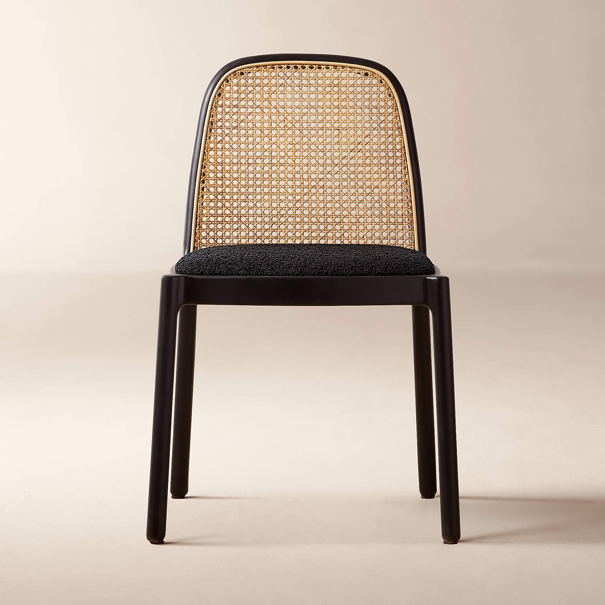 Nadia Black Cane Dining Chair + Reviews | CB2 | CB2