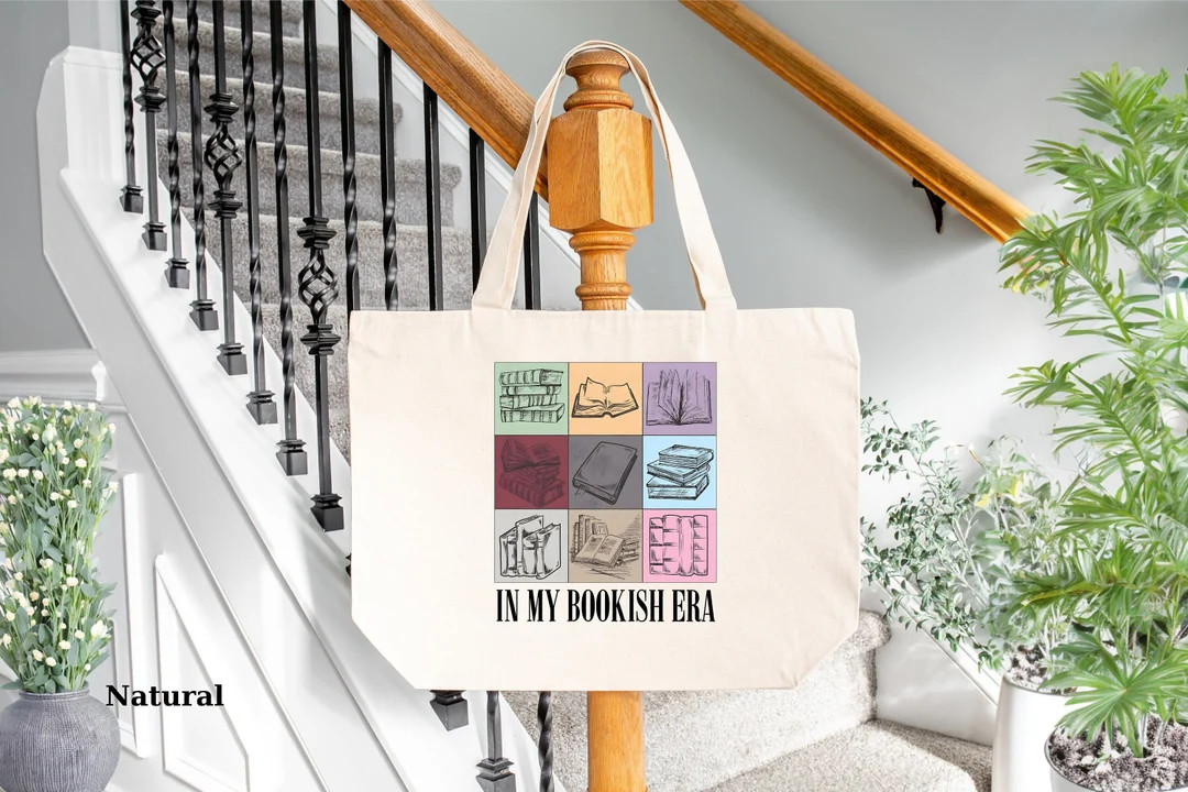 Vintage Tote Bag Book Lover Gift, Bookish Tote Bag, Vintage Book Lover Gift, My Bookish Era Tote,... | Etsy (US)