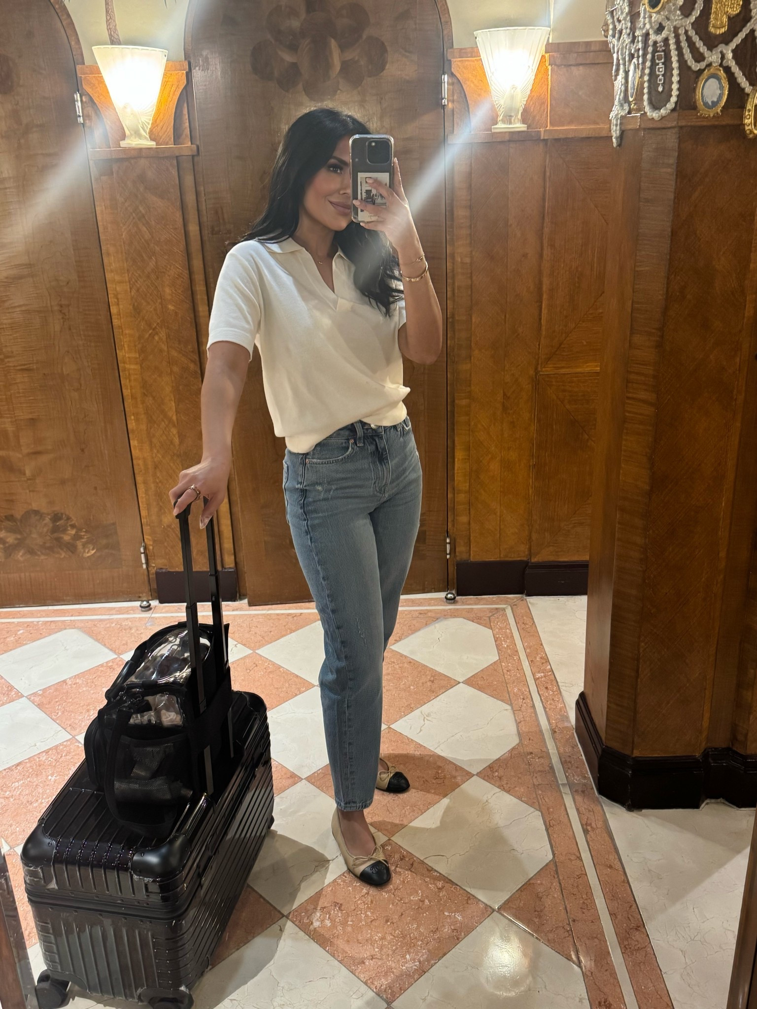 The BEST jeans you’ll ever wear! So flattering fits like a glove ALL sizes, I wear petite size 6 and usually struggle with jeans they feel so
Comfortable on. I am wearing colour indigo .

Top is so chic, I sized up to a S as I wanted it slightly looser. Wool
Blend and great light fabric. 

#LTKspring #LTKstyletip #LTKuk