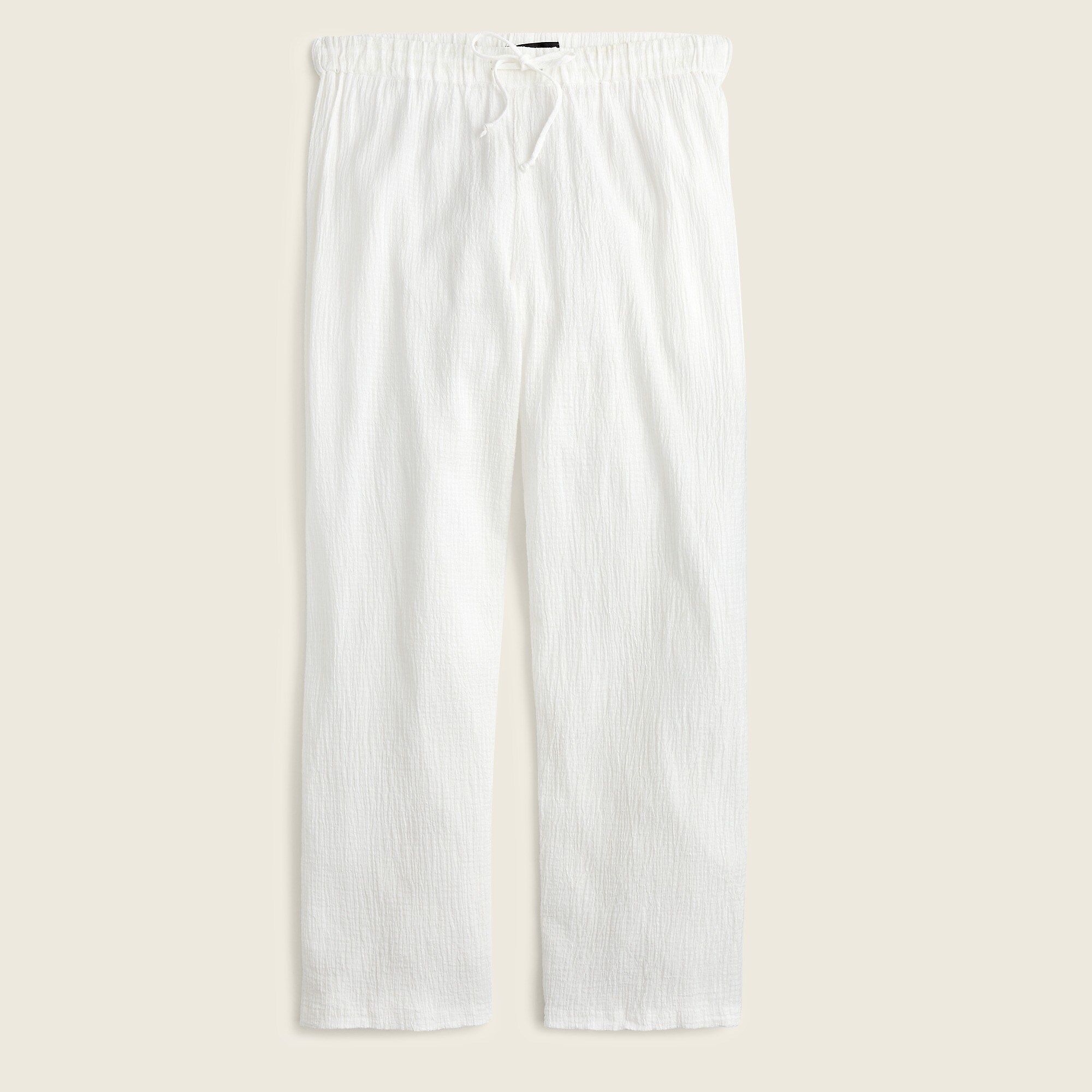 Drapey crinkle-cotton beach pant | J.Crew US