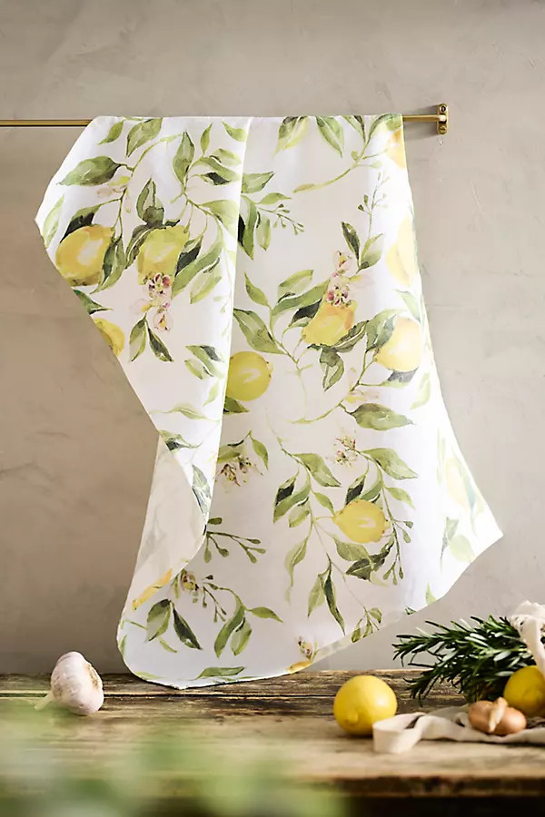 Lemons Linen Dish Towel | Anthropologie (US)
