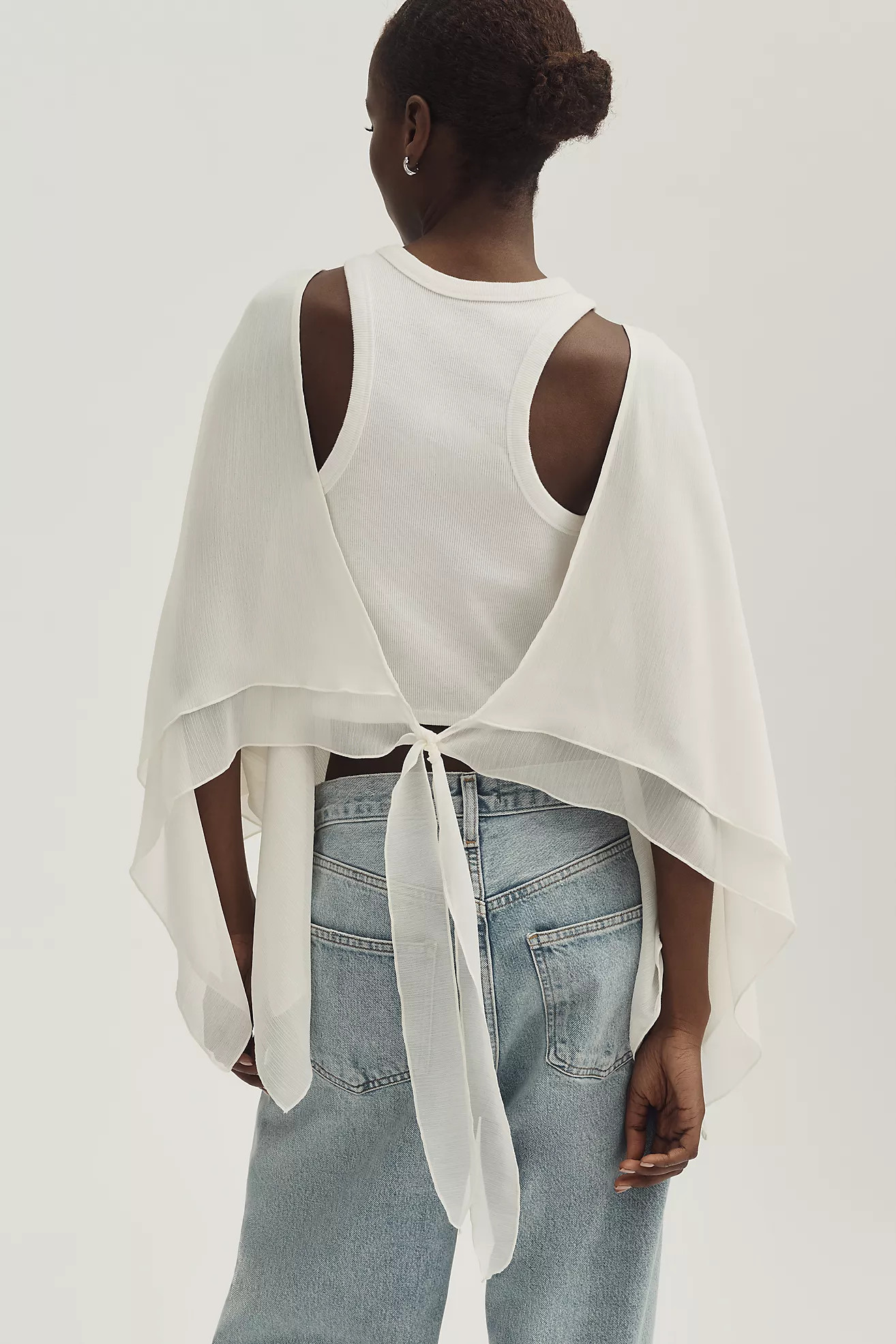 By Anthropologie Sheer Layered Poncho | Anthropologie (US)