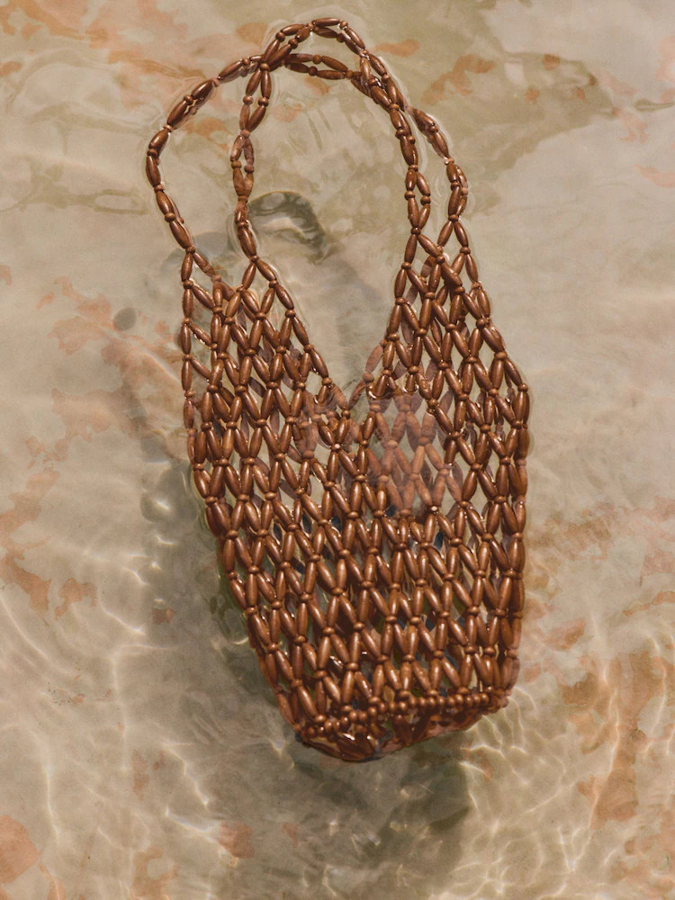 Friends Like These Brown Hand Beaded Tote Bag | Next EU