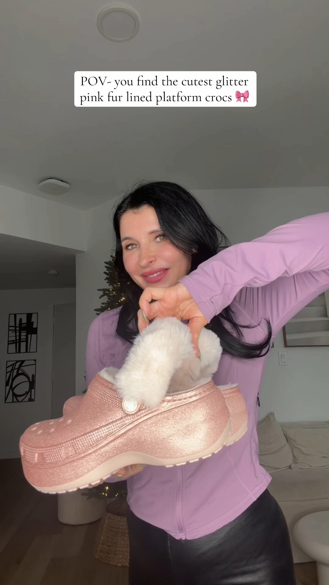 Holiday gift idea pink glitter fur lined crocs 

#LTKFindsUnder50 #LTKGiftGuide #LTKootd