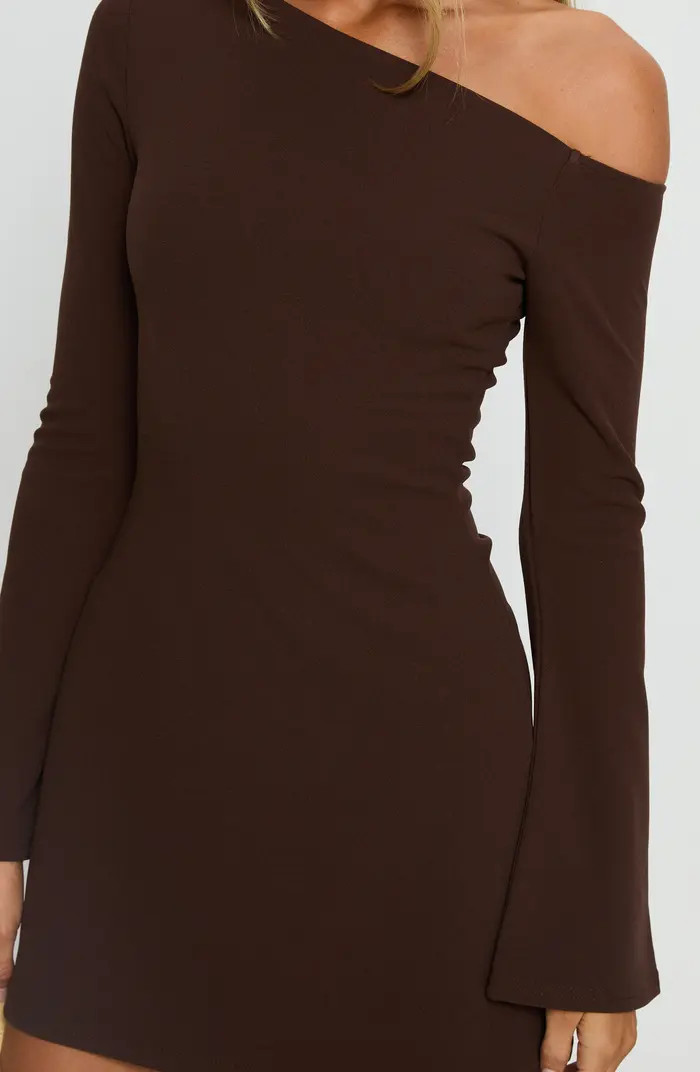 Princess Polly Adrietta One-Shoulder Long Sleeve Minidress | Nordstrom | Nordstrom