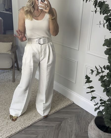 Shoes are from Zara which I can’t link on here but the product code is 2507/310. I’ve out some alternative white trousers on the list as these ones keep coming in and out of stock. Ps. The waistband is very small but there’s of room in the legs. 

#LTKstyletip #LTKover50style #LTKeurope