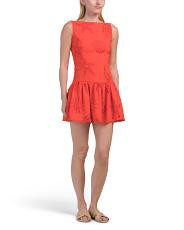 Seashell Pattern Boat Neck Mini Dress | TJ Maxx